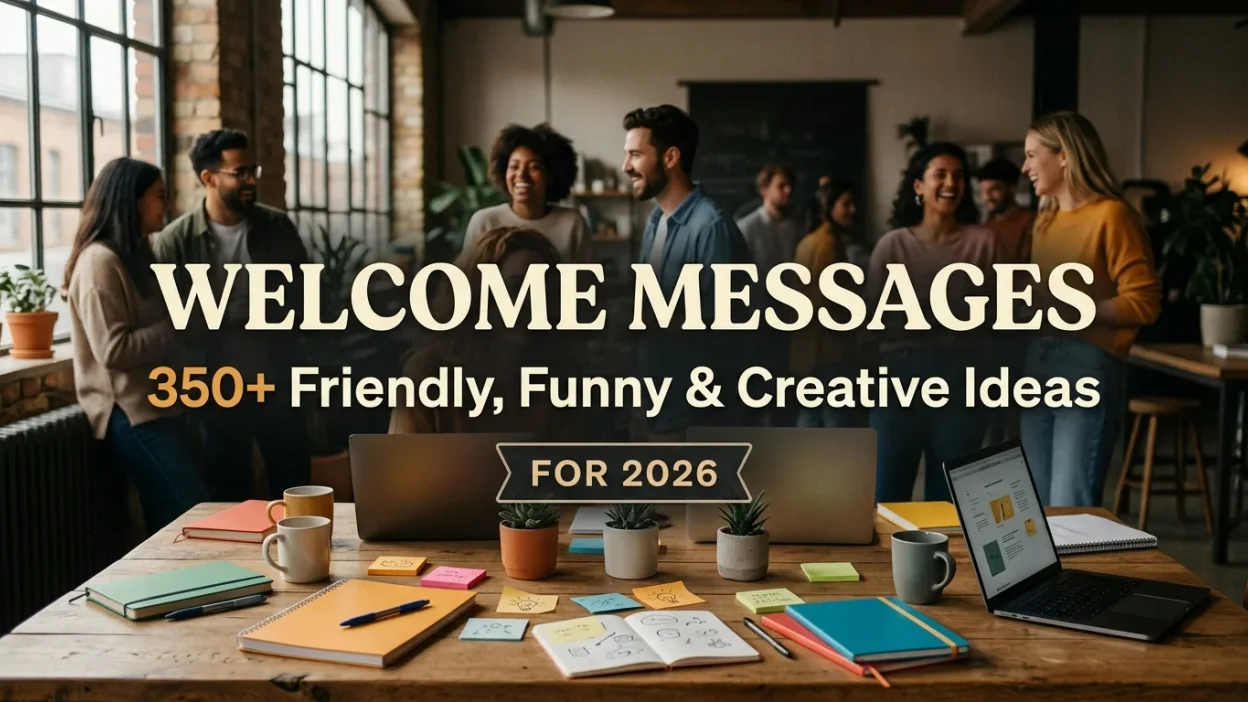 Welcome messages with 350+ friendly, funny and creative ideas for 2026
