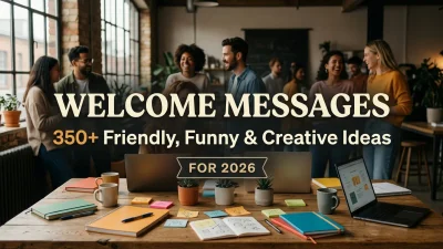 Welcome messages with 350+ friendly, funny and creative ideas for 2026